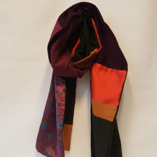 écharpe patchwork soie sari